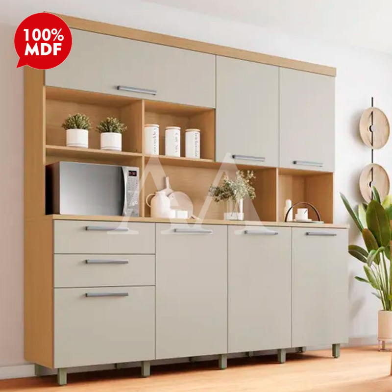 KIT 7P 2G NESHER NOBREZA 210CM CARVALHO/GREIGE 500974 KIT 7P 2G NESHER NOBREZA 210CM CARVALHO/GREIGE 500974