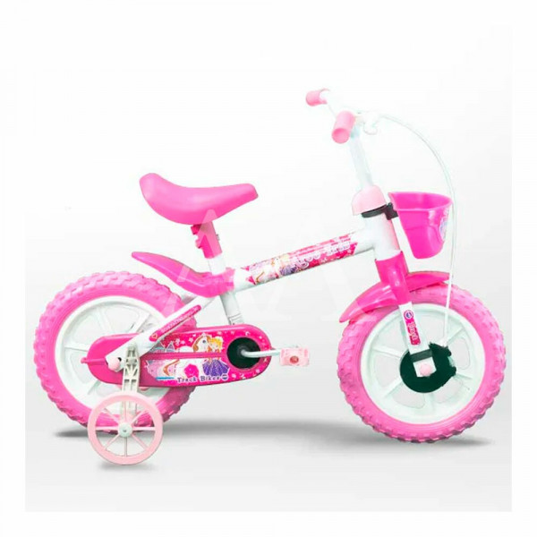 BICICLETA TK3 TRACK ARCO IRIS ARO 12 INFANTIL S/MARCHA BRANCO/FUCCIA BICICLETA TK3 TRACK ARCO IRIS ARO 12 INFANTIL S/MARCHA BRANCO/FUCCIA
