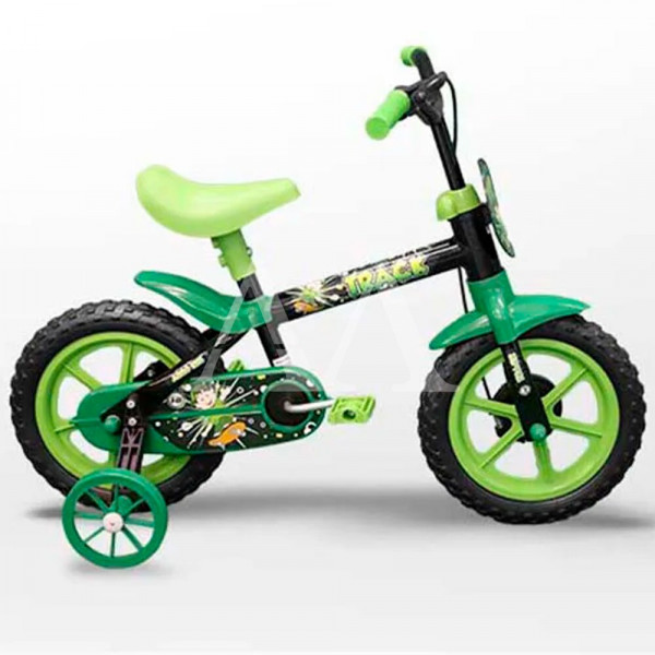 BICICLETA TK3 TRACK ARCO IRIS ARO 12 INFANTIL S/MARCHA PRETO/VERDE BICICLETA TK3 TRACK ARCO IRIS ARO 12 INFANTIL S/MARCHA PRETO/VERDE