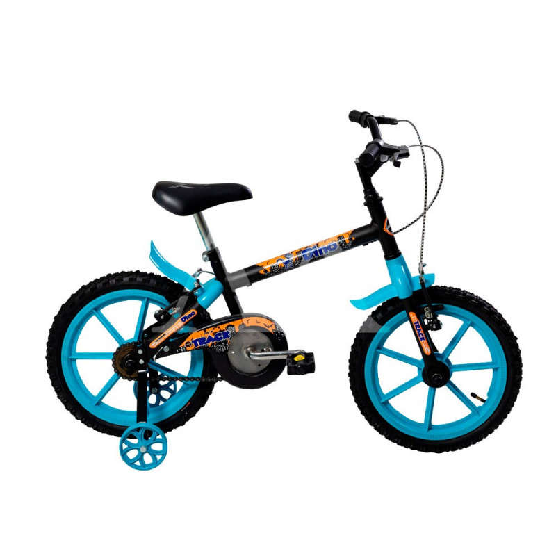 BICICLETA TK3 TRACK DINO ARO 16 INFANTIL S/MARCHA PRETA/AZUL