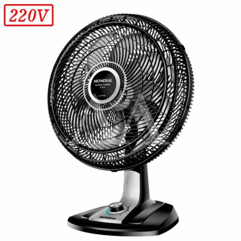 VENTILADOR MONDIAL VTX-40-8P SUPER TURBO 40CM 8 PAS 3 VEL 220V PRETO VENTILADOR MONDIAL VTX-40-8P SUPER TURBO 40CM 8 PAS 3 VEL 220V PRETO