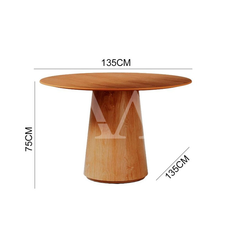 MESA IMCAL ZARA 1.35 TAMPO LAMINADO REDONDA CINAMOMO