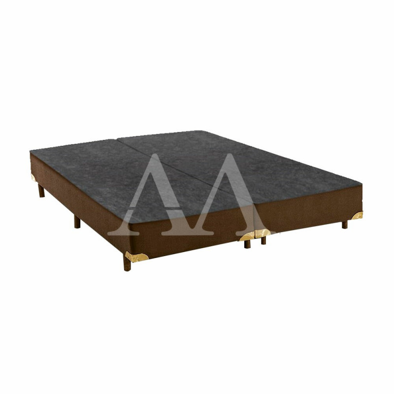 BASE BOX 96X203X30 RECONFLEX SOMIE SUEDE MARROM