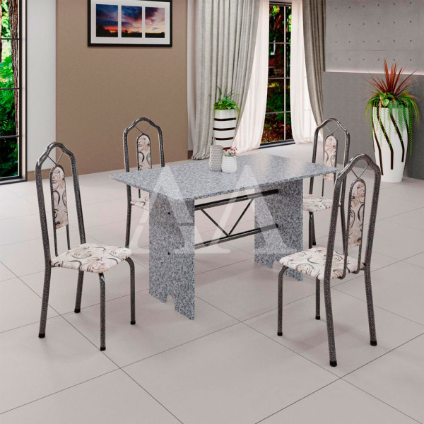 CJ MESA 4C SOMA BIANCA 120X75 RETANGULAR ARABESCO PRATA GRANITO OCRE