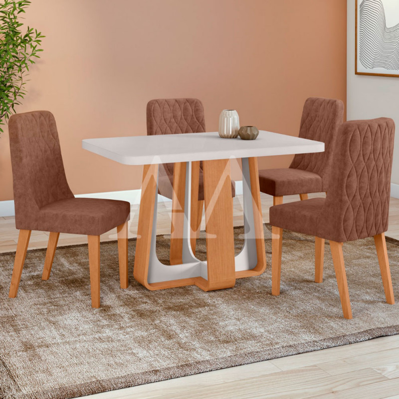 CJ MESA 4C LOPAS SINTONIA TAMPO MAXI CAD LUAR 120X80 C/VIDRO AVELA/AMENDOA CLEAN/OFF WHITE CJ MESA 4C LOPAS SINTONIA TAMPO MAXI CAD LUAR 120X80 C/VIDRO AVELA/AMENDOA CLEAN/OFF WHITE