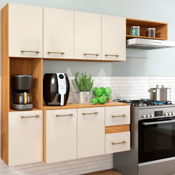 COZINHA FELLICCI COMPACTA MILA C/ BALCAO CINAMOMO/OFF WHITE COZINHA FELLICCI COMPACTA MILA C/ BALCAO CINAMOMO/OFF WHITE