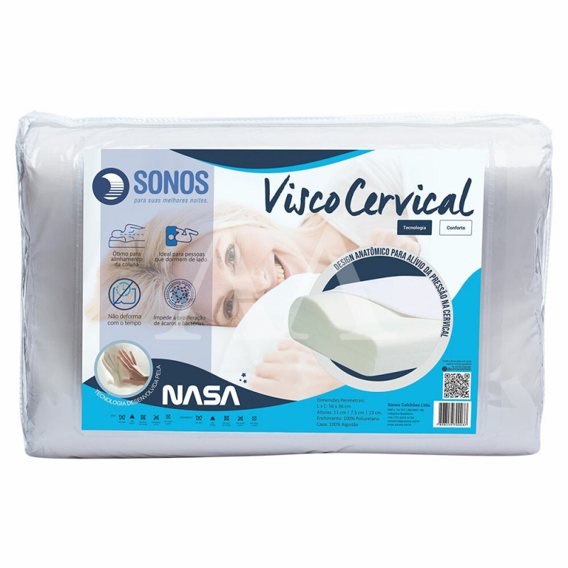 TRAVESSEIRO SONOS VISCOCERVICAL 11|7,5|13CM TRAVESSEIRO SONOS VISCOCERVICAL 11|7,5|13CM