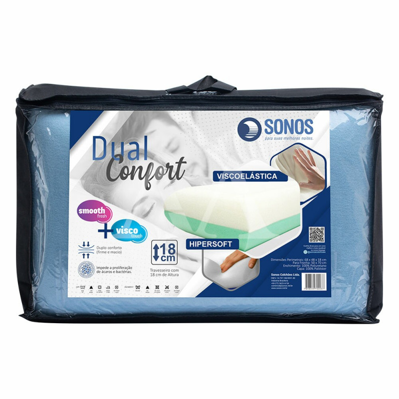TRAVESSEIRO SONOS DUAL CONFORT 18CM TRAVESSEIRO SONOS DUAL CONFORT 18CM