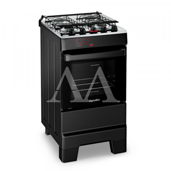FOGAO 4B ESMALTEC IDEAL TOP 4122 PRETO