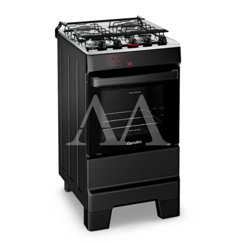 FOGAO 4B ESMALTEC IDEAL TOP 4122 PRETO