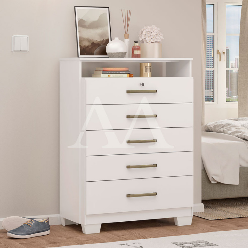 COMODA 5G DEMOBILE TRIUNFO C/PE BRANCO