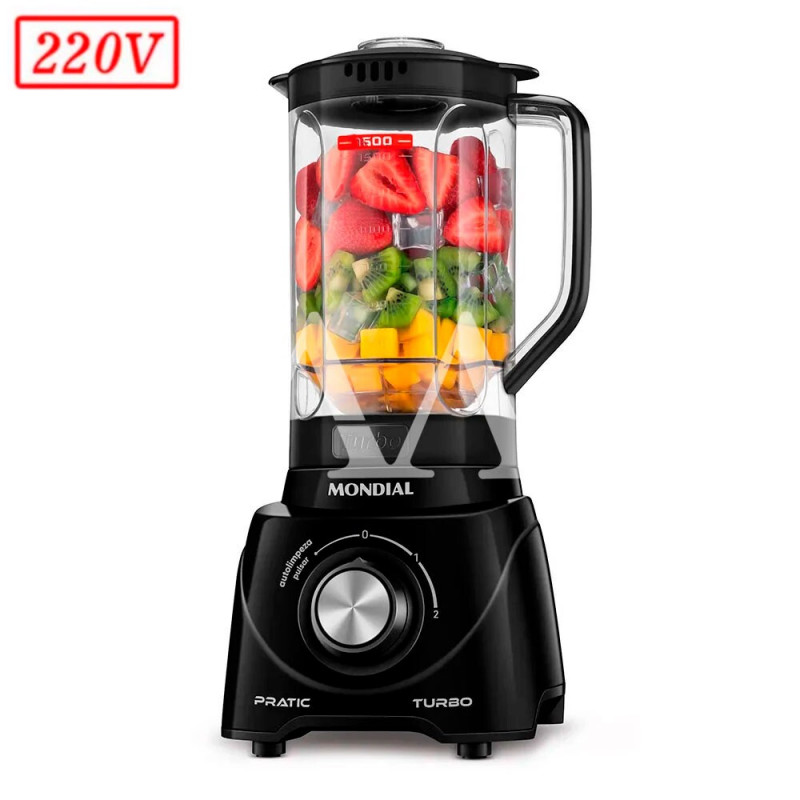 LIQUIDIFICADOR MONDIAL L-98-B 2 VEL 220V PRETO LIQUIDIFICADOR MONDIAL L-98-B 2 VEL 220V PRETO