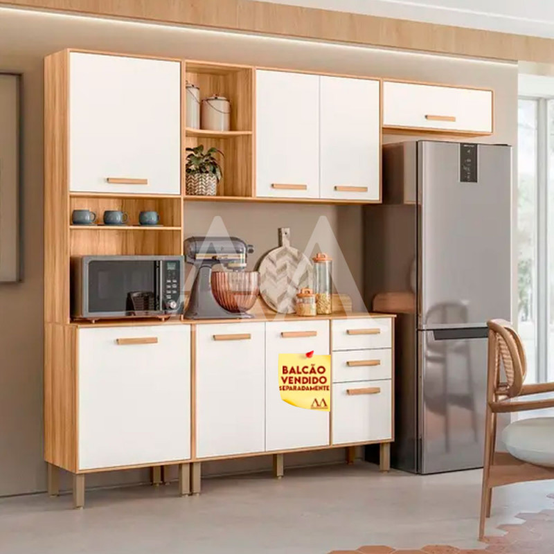 COZINHA NICIOLI COMPACTA MARIA FLOR FREIJO / OFF WHITE CRISTAL COZINHA NICIOLI COMPACTA MARIA FLOR FREIJO / OFF WHITE CRISTAL