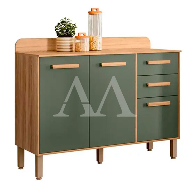 BALCAO NICIOLI 2P 3G MARIA FLOR 120 FREIJO / VERDE BALCAO NICIOLI 2P 3G MARIA FLOR 120 FREIJO / VERDE