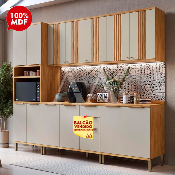 COZINHA RONIPA SAUVIGNON CANELADA AMENDOA / OFF WHITE COZINHA RONIPA SAUVIGNON CANELADA AMENDOA / OFF WHITE