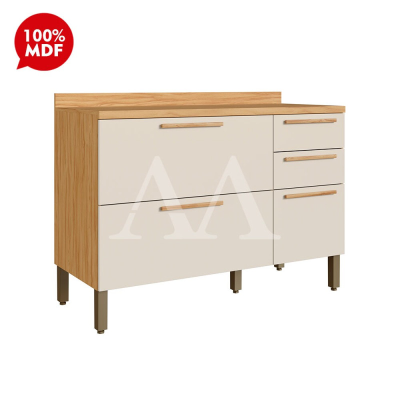 BALCAO RONIPA 3P 2G RIESLING 120CM AMENDOA / OFF WHITE BALCAO RONIPA 3P 2G RIESLING 120CM AMENDOA / OFF WHITE