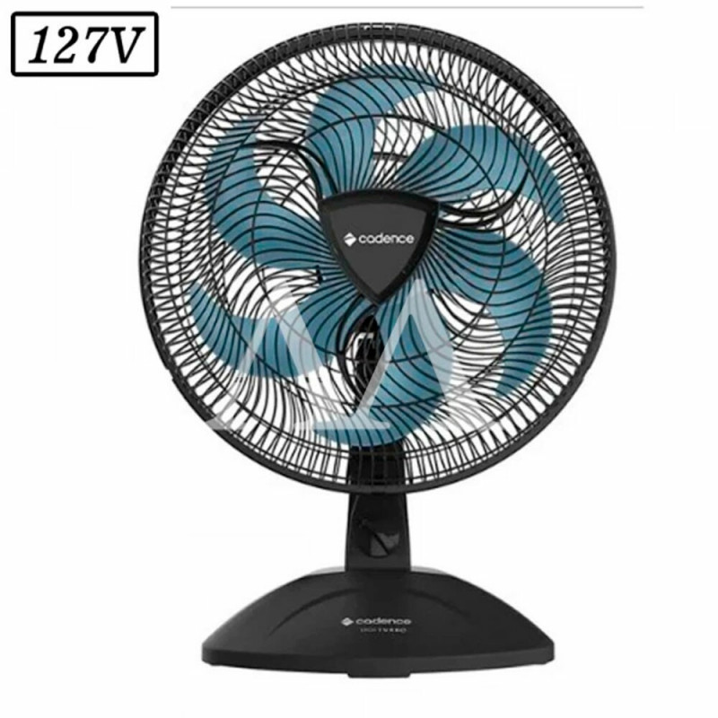 VENTILADOR CADENCE EROS TURBO VTR409 40CM 6 PAS 3 VEL 127V PRETO / AZUL VENTILADOR CADENCE EROS TURBO VTR409 40CM 6 PAS 3 VEL 127V PRETO / AZUL