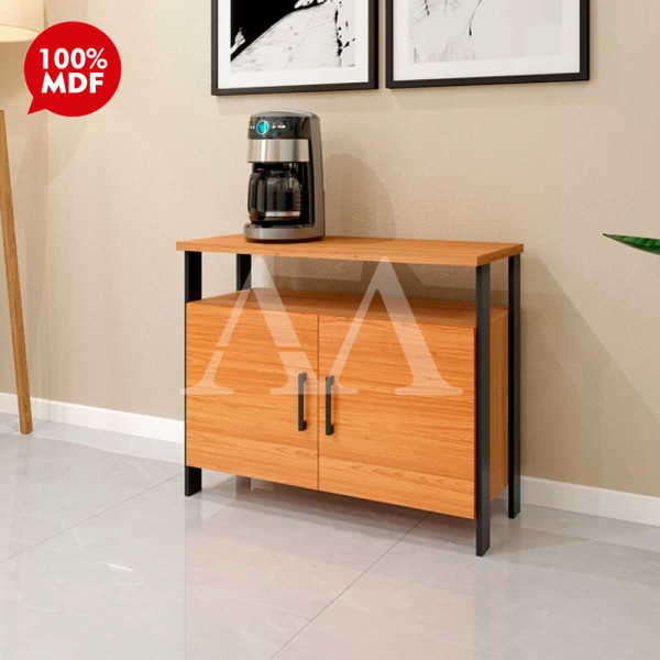 BALCAO DALLA COSTA INDUSTRIAL 2P FREIJO / PRETO BALCAO DALLA COSTA INDUSTRIAL 2P FREIJO / PRETO