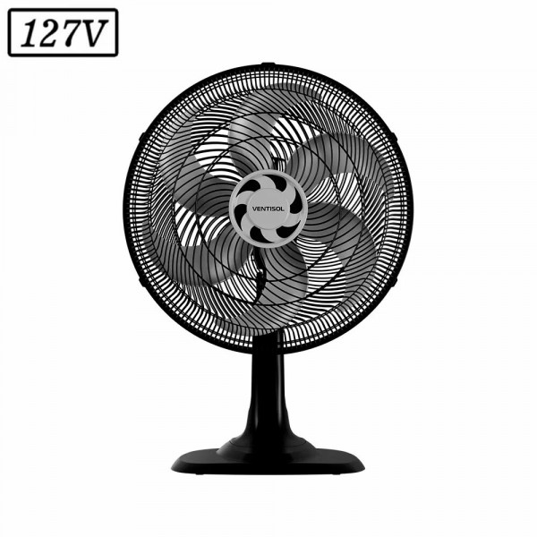 VENTILADOR VENTISOL MESA 40CM 6 PAS 3 VEL 127V PRETO VENTILADOR VENTISOL MESA 40CM 6 PAS 3 VEL 127V PRETO