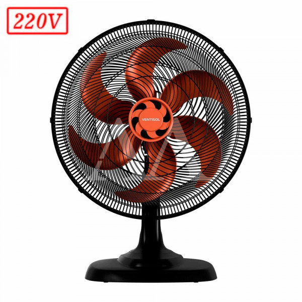 VENTILADOR VENTISOL MESA 50CM 6 PAS 3 VEL 220V BRONZE