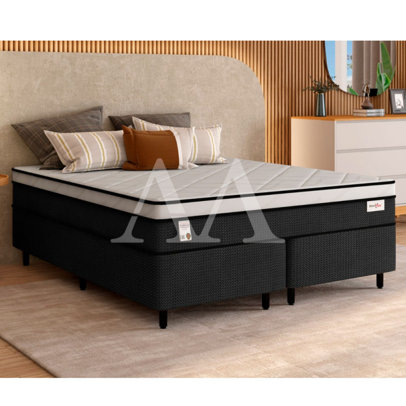 CJ BASE BOX/COLCHAO 158X198X72 PLUMATEX SMARTFLEX BLACK MOLAS ENSACADAS CJ BASE BOX/COLCHAO 158X198X72 PLUMATEX SMARTFLEX BLACK MOLAS ENSACADAS
