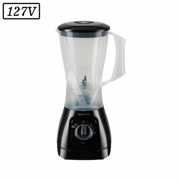 LIQUIDIFICADOR AGRATTO FORZA LQLF-01 LEITOSO 850W 2 VEL 127V PRETO