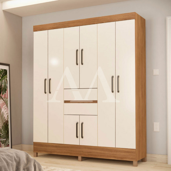 ROUPEIRO 8P. ABRIR 2G DEMOBILE MUNIQUE AMENDOLA/OFF WHITE ROUPEIRO 8P. ABRIR 2G DEMOBILE MUNIQUE AMENDOLA/OFF WHITE