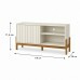 RACK BANCADA MOBLER NEW AURORA PEROLA METALIZADO/CANELA