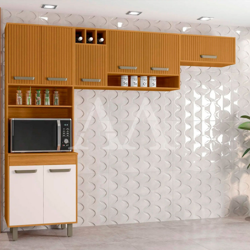 COZINHA POLIMAN COMPACTA MALTA FREIJO/OFF ACETINADO COZINHA POLIMAN COMPACTA MALTA FREIJO/OFF ACETINADO