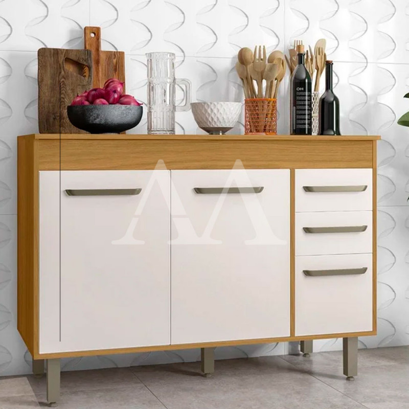 BALCAO POLIMAN 3P 2G MALTA 120CM FREIJO/OFF ACETINADO BALCAO POLIMAN 3P 2G MALTA 120CM FREIJO/OFF ACETINADO