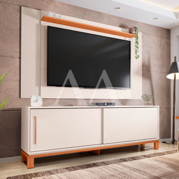 COMBO BANCADA PAINEL CAEMMUN MONDRIAN 1.8 OFF WHITE MR/FREIJO COMBO BANCADA PAINEL CAEMMUN MONDRIAN 1.8 OFF WHITE MR/FREIJO