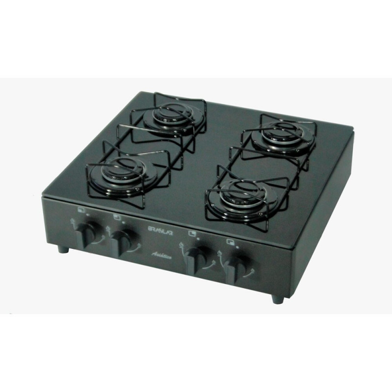 FOGAO 4B BRASLAR COOKTOP ASIATICO GLASS BLACK