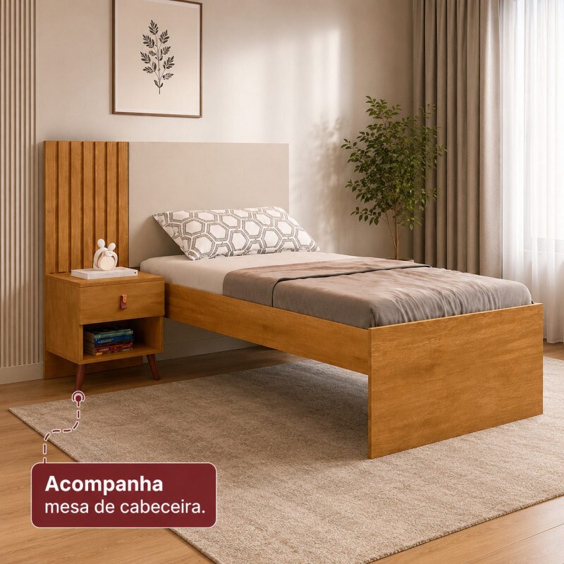 CAMA JA SOLTEIRO LADY NATURE/OFF WHITE CAMA JA SOLTEIRO LADY NATURE/OFF WHITE