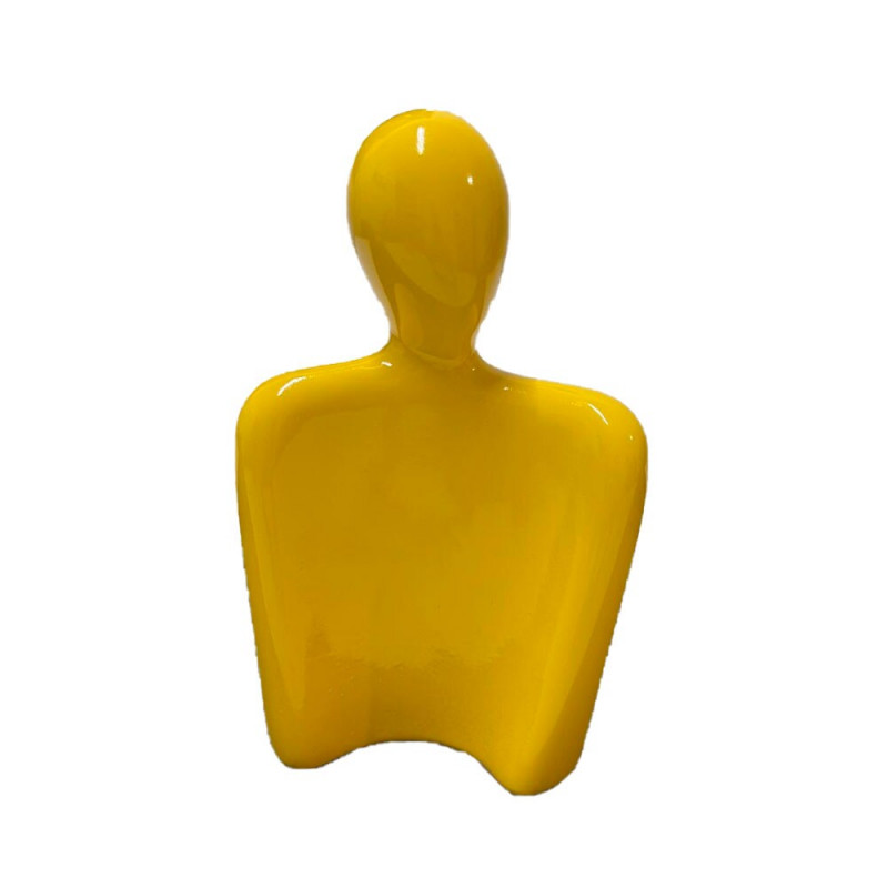 ESTATUA CERAMICA CARINHO P AMARELO ESTATUA CERAMICA CARINHO P AMARELO