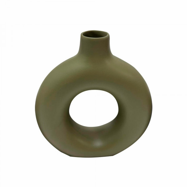 GARRAFA CERAMICA DONUTS G VERDE MUSGO