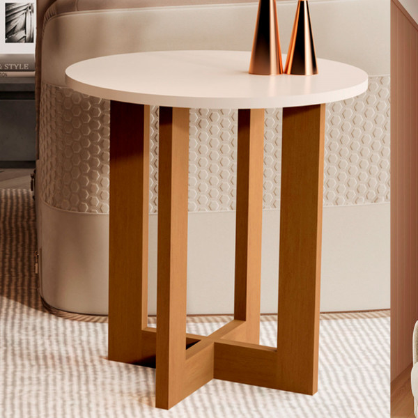 MESA LATERAL JB BECHARA 8002 LUXO OFF WHITE/NATURE MESA LATERAL JB BECHARA 8002 LUXO OFF WHITE/NATURE