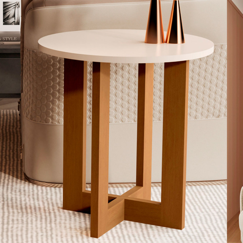 MESA LATERAL JB BECHARA 8002 LUXO OFF WHITE/NATURE MESA LATERAL JB BECHARA 8002 LUXO OFF WHITE/NATURE