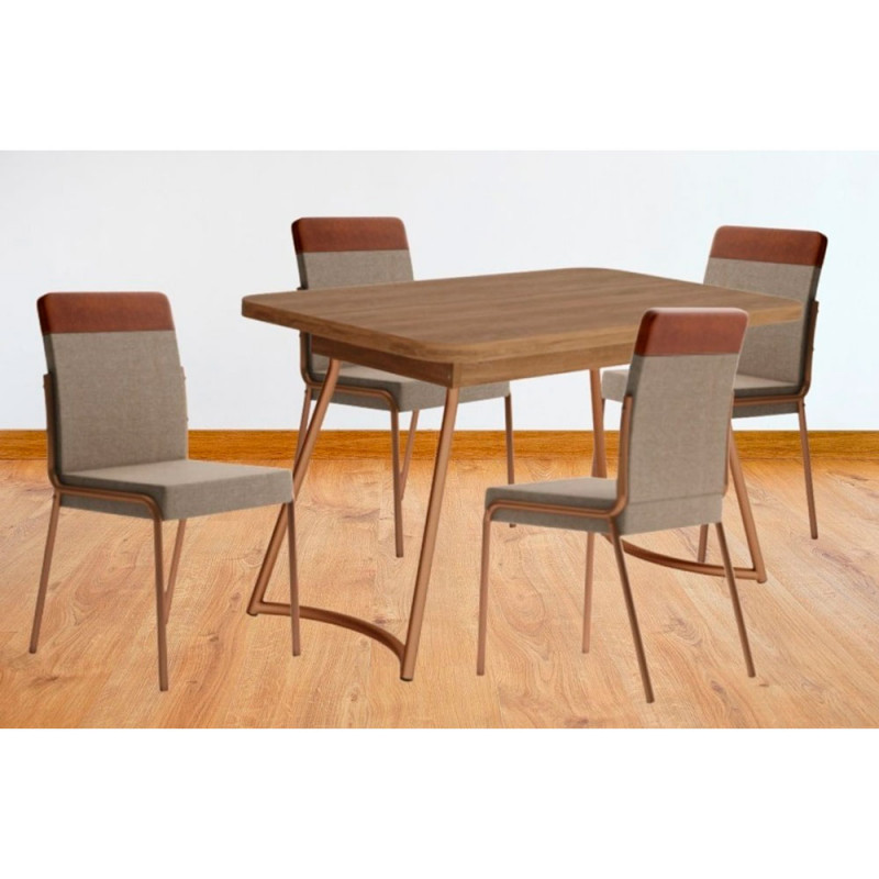 CJ MESA 04 CAD CARRARO EVORA 1604 RETANGULAR 130X80 CAD DUO 1739 ROSE COBRE CJ MESA 04 CAD CARRARO EVORA 1604 RETANGULAR 130X80 CAD DUO 1739 ROSE COBRE