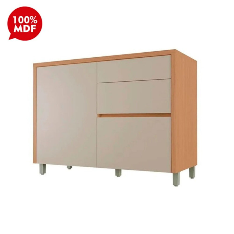 BALCAO NESHER 1P 3G CONDESSA 120CM CARVALHO/GREIGE 501019 BALCAO NESHER 1P 3G CONDESSA 120CM CARVALHO/GREIGE 501019