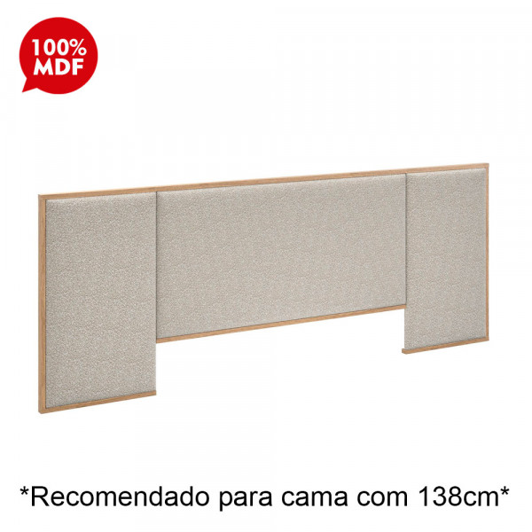 CABECEIRA DE CASAL ROBEL CONCEPT 1.38 C/2 PAINEIS LATERAIS ESTOFADA HANOVER/TEC BUCLE CABECEIRA DE CASAL ROBEL CONCEPT 1.38 C/2 PAINEIS LATERAIS ESTOFADA HANOVER/TEC BUCLE
