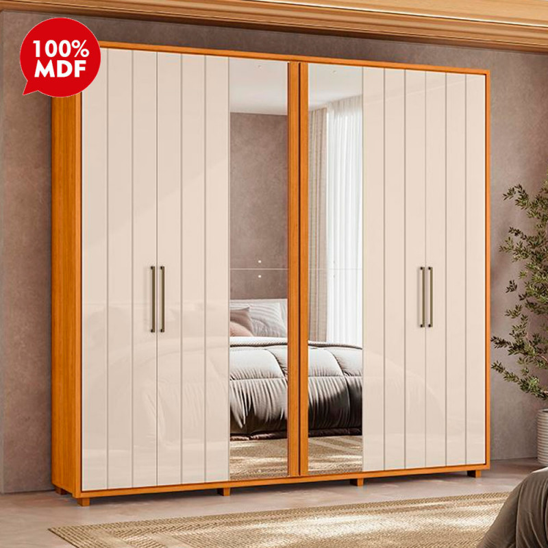 ROUPEIRO 6P. ABRIR 4G MADETEC MIRO C/ESP E C/PES CINAMOMO/OFF WHITE ROUPEIRO 6P. ABRIR 4G MADETEC MIRO C/ESP E C/PES CINAMOMO/OFF WHITE