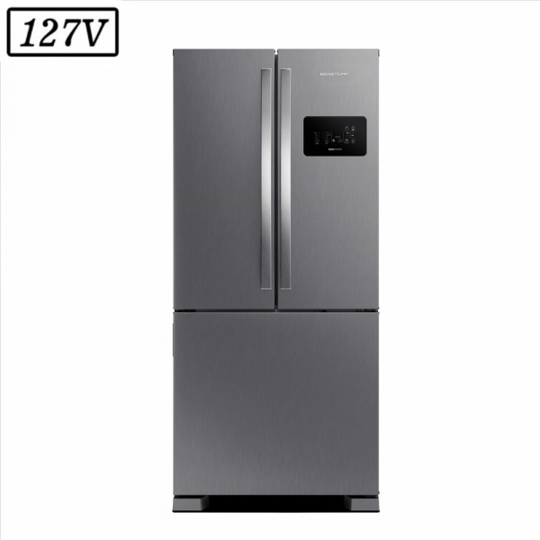 REFRIGERADOR BRASTEMP DOMEST BRO85AK FROST FREE 3 PORTAS 554L 127V INOX REFRIGERADOR BRASTEMP DOMEST BRO85AK FROST FREE 3 PORTAS 554L 127V INOX
