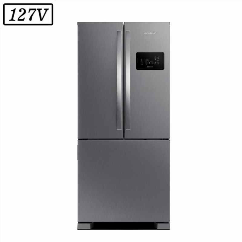 REFRIGERADOR BRASTEMP DOMEST BRO85AK FROST FREE 3 PORTAS 554L 127V INOX REFRIGERADOR BRASTEMP DOMEST BRO85AK FROST FREE 3 PORTAS 554L 127V INOX