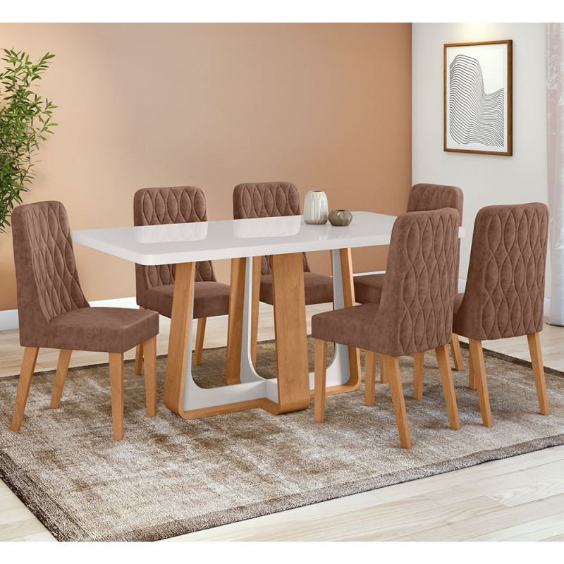 CJ MESA 6C LOPAS SINTONIA TAMPO MAXI CAD LUAR 170X90 C/VIDRO AVELA/AMENDOA CLEAN/OFF WHITE CJ MESA 6C LOPAS SINTONIA TAMPO MAXI CAD LUAR 170X90 C/VIDRO AVELA/AMENDOA CLEAN/OFF WHITE