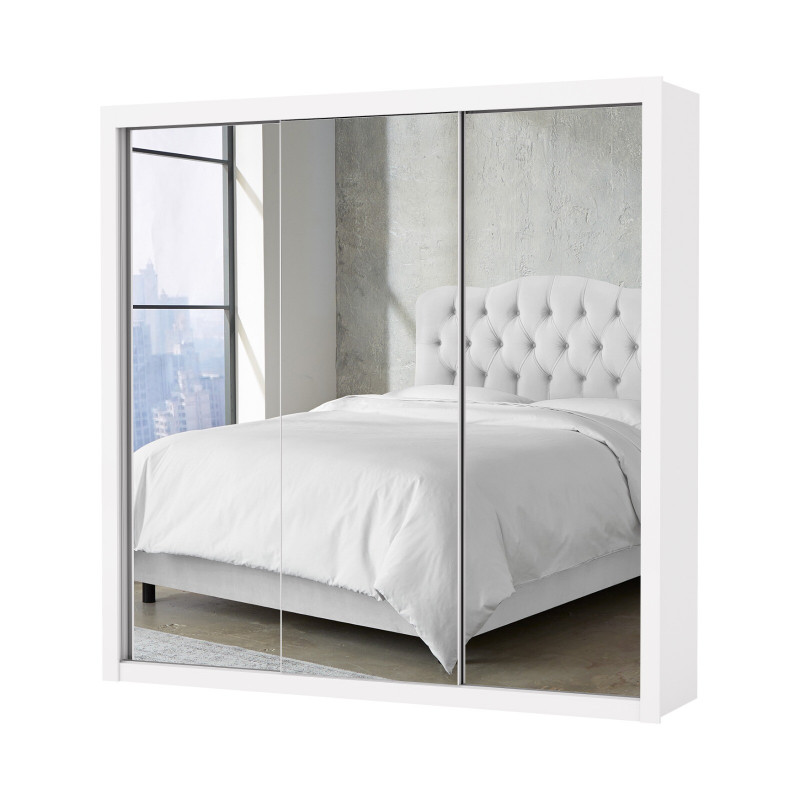 ROUPEIRO 3P. CORRER 4G CARIOCA CLARA SUPER GLASS C/ESP E C/PE BRANCO ROUPEIRO 3P. CORRER 4G CARIOCA CLARA SUPER GLASS C/ESP E C/PE BRANCO