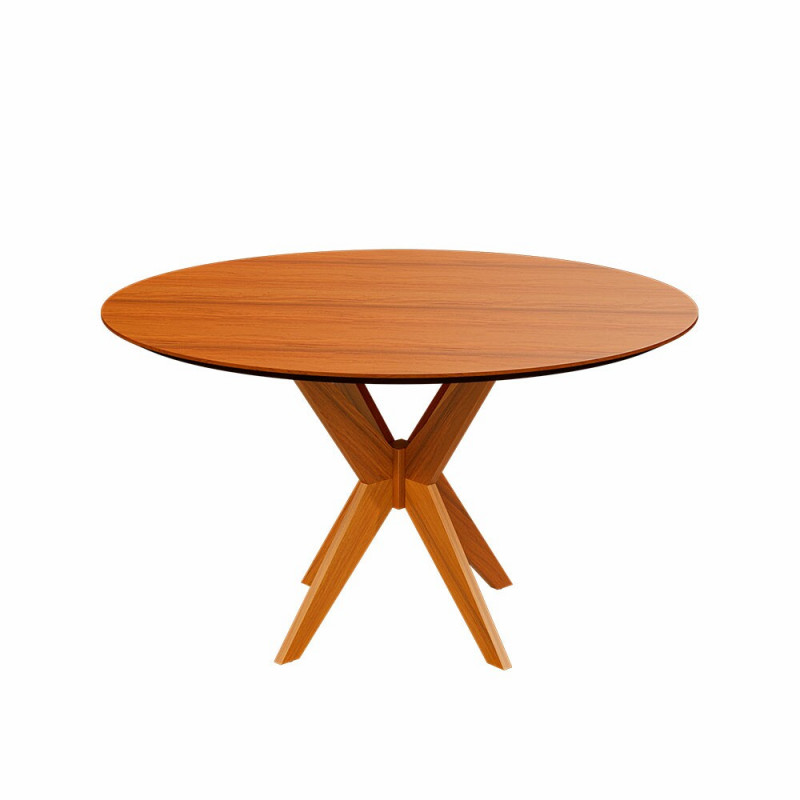 MESA AGN VITORIA REDONDA 90CM TAMPO LAMINADO MADEIRA