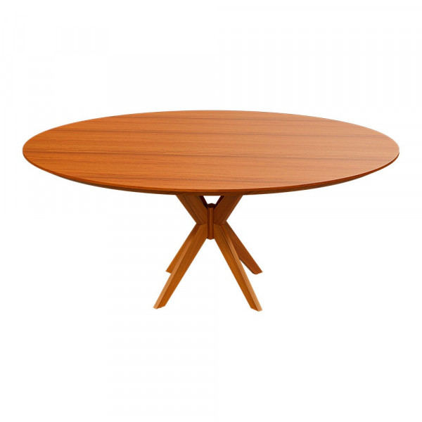 MESA AGN VITORIA REDONDA 130CM TAMPO LAMINADO MADEIRA MESA AGN VITORIA REDONDA 130CM TAMPO LAMINADO MADEIRA