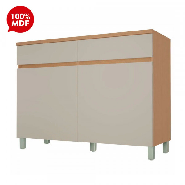 BALCAO NESHER 2P 2G REALEZA PREMIUM 120CM CARVALHO/GREIGE 501157 BALCAO NESHER 2P 2G REALEZA PREMIUM 120CM CARVALHO/GREIGE 501157