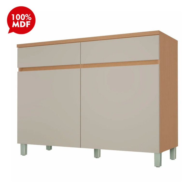 BALCAO NESHER 2P 2G REALEZA PREMIUM 120CM CARVALHO/GREIGE 501157 BALCAO NESHER 2P 2G REALEZA PREMIUM 120CM CARVALHO/GREIGE 501157