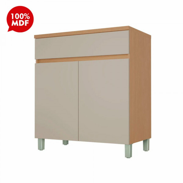 BALCAO NESHER 2P 1G REALEZA PREMIUM 80CM CARVALHO/GREIGE 501158 BALCAO NESHER 2P 1G REALEZA PREMIUM 80CM CARVALHO/GREIGE 501158